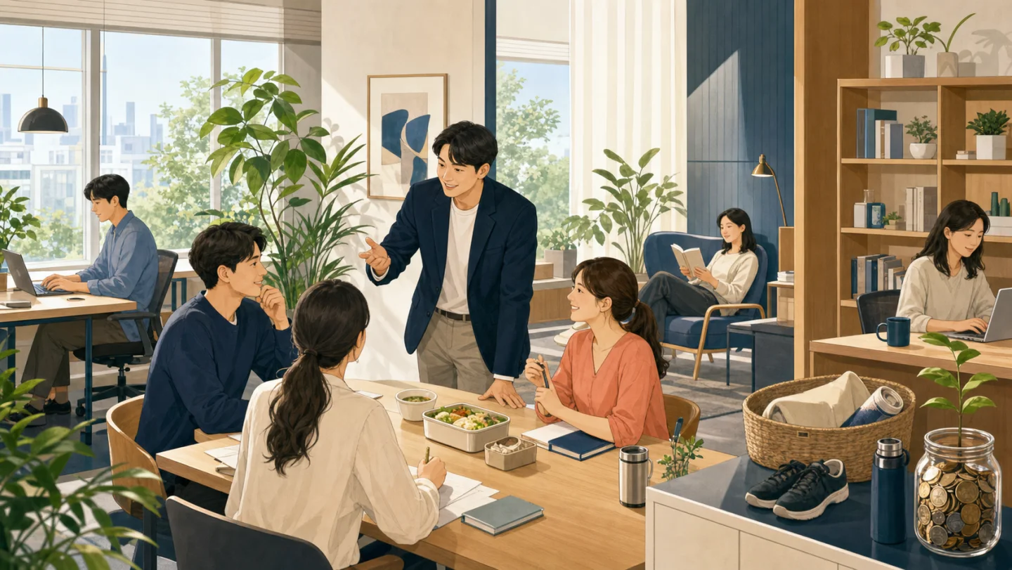 자율적인 사무실에서 함께 일하고 쉬며 성장하는 구성원들
